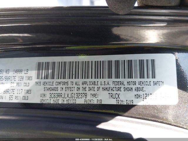 3C63RRJLXJG132378 RAM 3500 Laramie 4x4 8&#039; Box