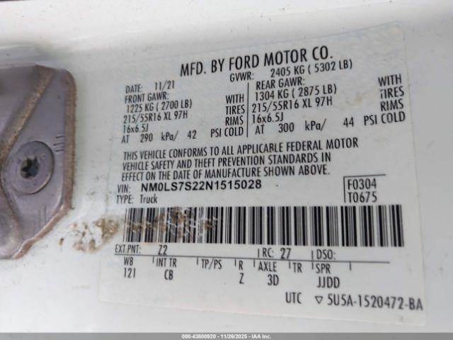 2022 FORD TRANSIT CONNECT NM0LS7S22N1515028 Photo 8