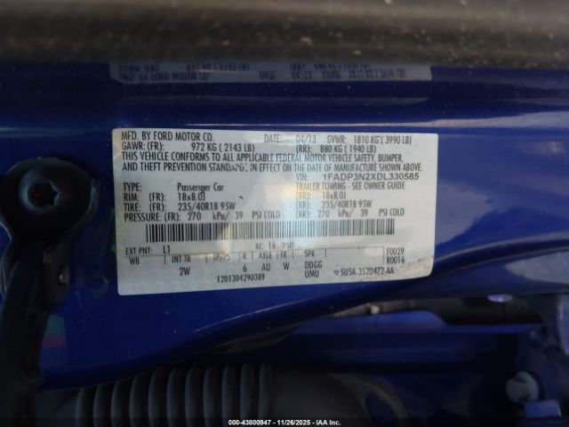 2013 FORD FOCUS 1FADP3N2XDL330585 Photo 8