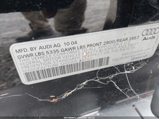 2005 AUDI A6 WAUDL94F65N065373 Photo 8