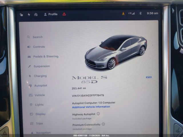 2015 TESLA MODEL S 5YJSA1H23FFP78479 Photo 6