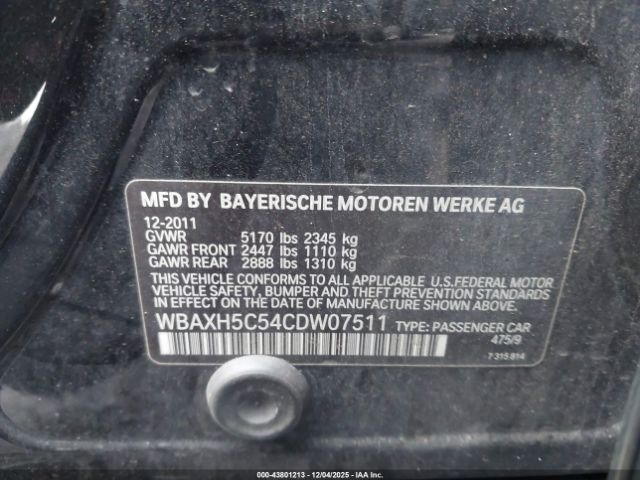 2012 BMW 528I WBAXH5C54CDW07511 Photo 8