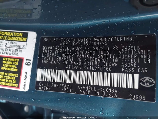 Toyota CAMRY LE 2026 4T1DAACK4TU210160 Image 9