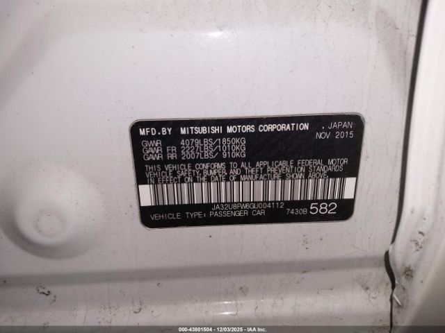 2016 MITSUBISHI LANCER JA32U8FW6GU004112 Photo 8