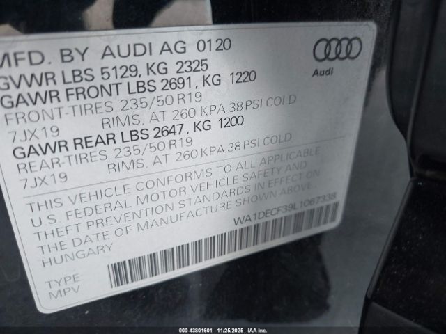2020 AUDI Q3 WA1DECF39L1067338 Photo 8