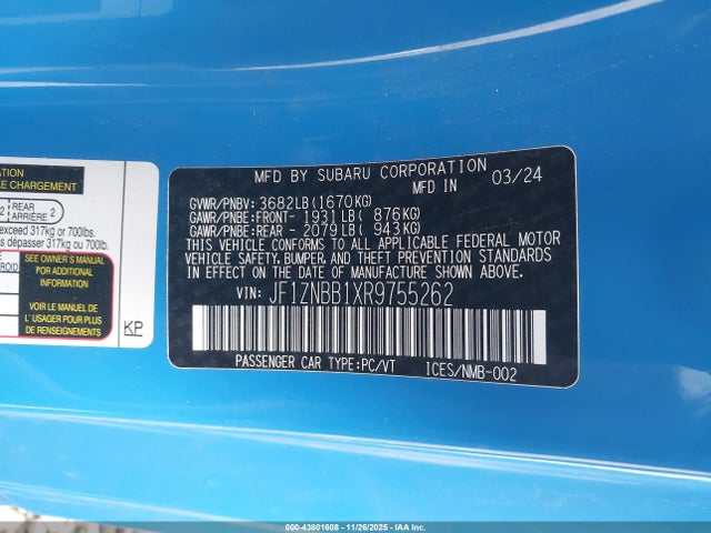 2024 TOYOTA GR86 JF1ZNBB1XR9755262 Photo 8