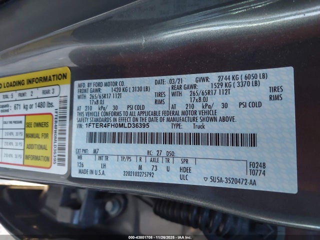 Ford Ranger Xlt 2021 1FTER4FH0MLD36395 Image 9