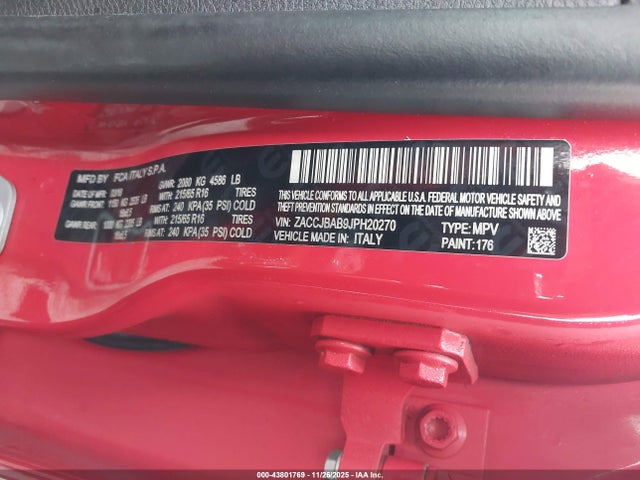 Jeep Renegade Sport 2018 ZACCJBAB9JPH20270 Image 9