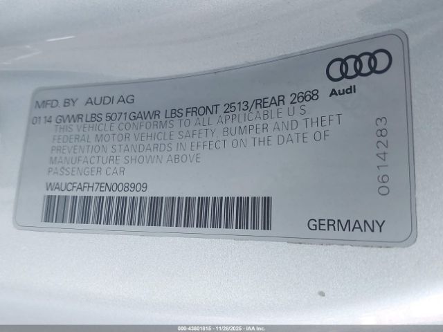 2014 AUDI A5 WAUCFAFH7EN008909 Photo 8