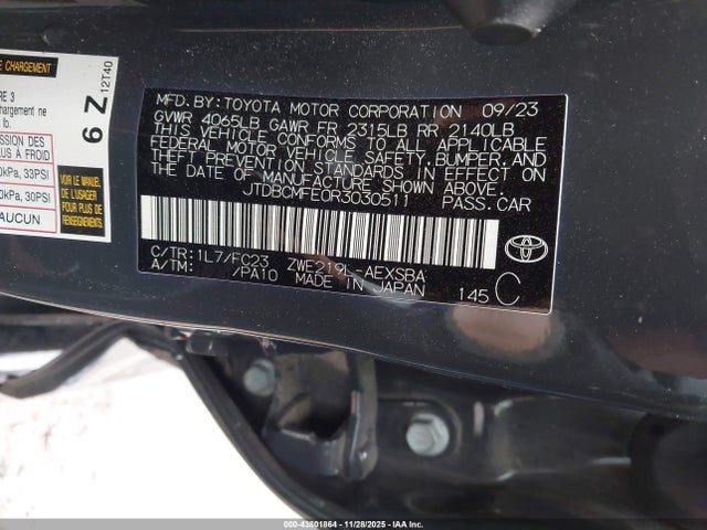 2024 TOYOTA COROLLA JTDBCMFE0R3030511 Photo 8