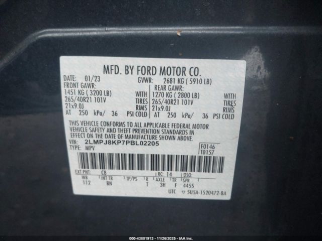 2023 LINCOLN NAUTILUS 2LMPJ8KP7PBL02205 Photo 8