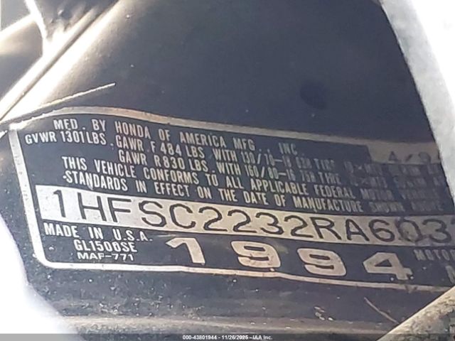 1994 HONDA GL1500 1HFSC2232RA603399 Photo 9