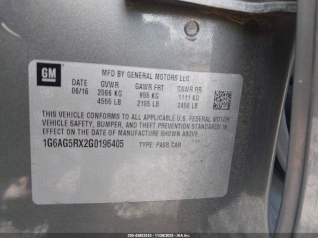 2016 CADILLAC ATS 1G6AG5RX2G0196405 Photo 8