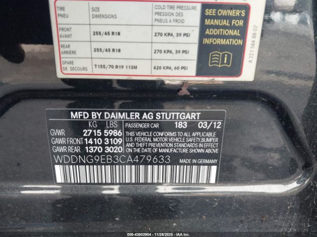 2012 MERCEDES-BENZ S 550 WDDNG9EB3CA479633 Photo 8