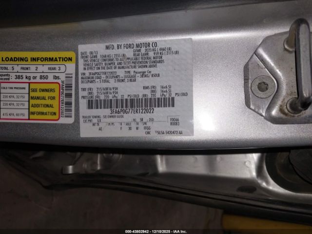 2014 FORD FUSION 3FA6P0G77ER122022 Photo 8