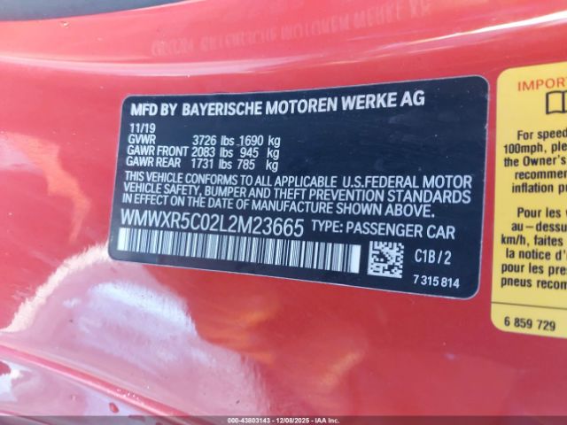 2020 MINI HARDTOP WMWXR5C02L2M23665 Photo 8