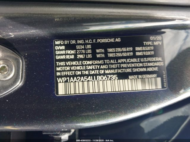 2020 PORSCHE MACAN WP1AA2A54LLB06735 Photo 8