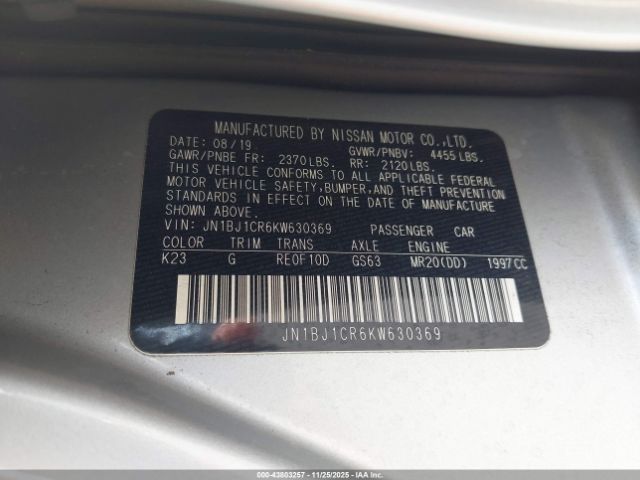 2019 NISSAN ROGUE SPORT JN1BJ1CR6KW630369 Photo 8