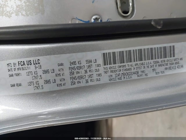 2019 JEEP CHEROKEE 1C4PJMBX3KD314430 Photo 8