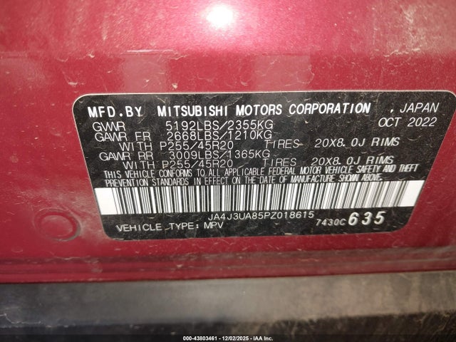 2023 MITSUBISHI OUTLANDER JA4J3UA85PZ018615 Photo 8