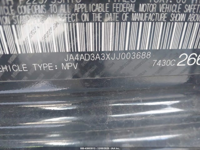 Mitsubishi Outlander Se 2018 JA4AD3A3XJJ003688 Image 9