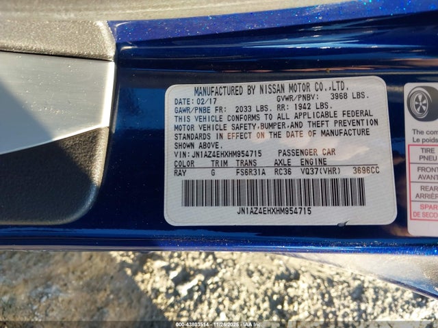 2017 NISSAN 370Z JN1AZ4EHXHM954715 Photo 8