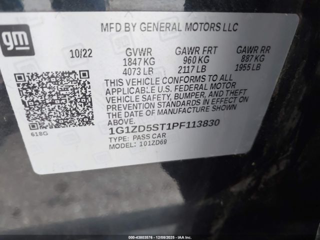 2023 CHEVROLET MALIBU 1G1ZD5ST1PF113830 Photo 8
