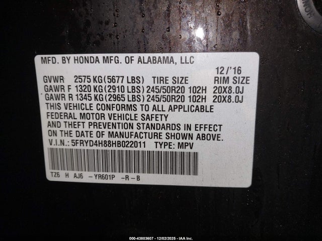 2017 ACURA MDX 5FRYD4H88HB022011 Photo 8