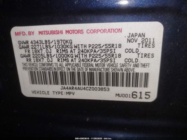 2012 MITSUBISHI OUTLANDER SPORT JA4AR4AU4CZ003853 Photo 8