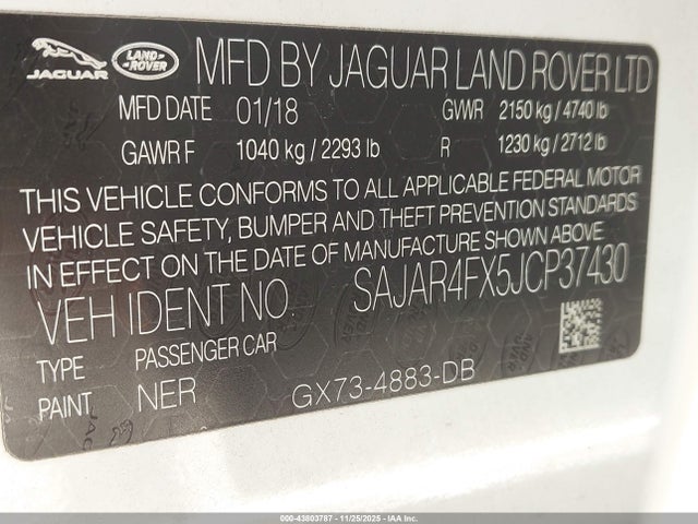 2018 JAGUAR XE SAJAR4FX5JCP37430 Photo 8