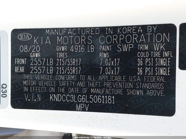 2020 KIA NIRO EV KNDCC3LG6L5061181 Photo 8