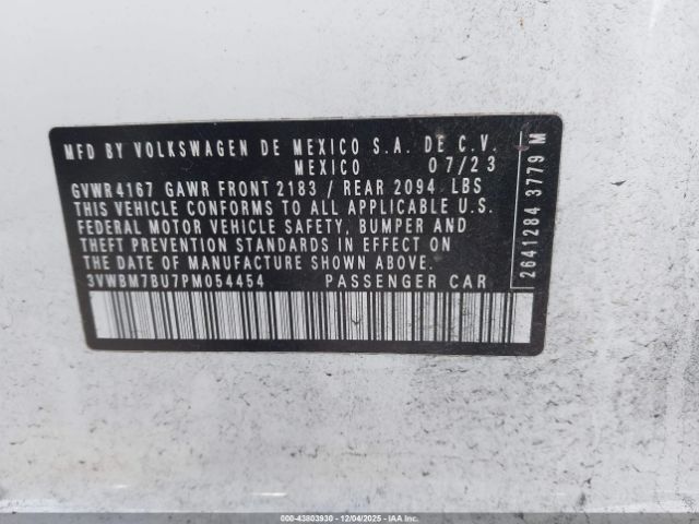 2023 VOLKSWAGEN JETTA 3VWBM7BU7PM054454 Photo 8