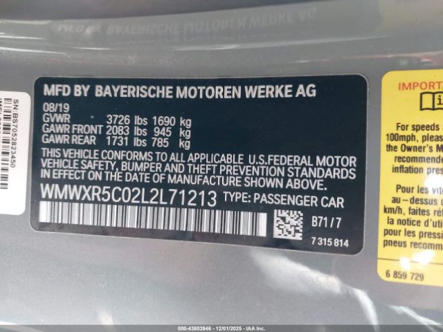 2020 MINI HARDTOP WMWXR5C02L2L71213 Photo 8