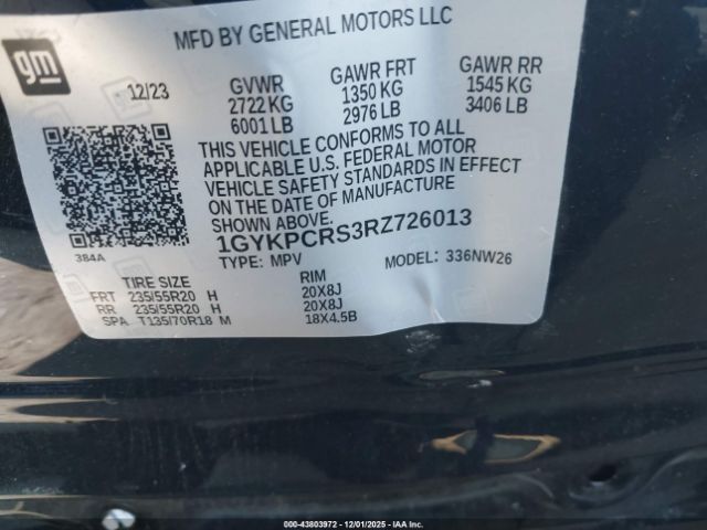 2024 CADILLAC XT6 1GYKPCRS3RZ726013 Photo 8