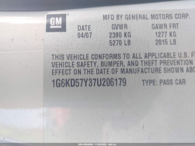 2007 CADILLAC DTS 1G6KD57Y37U206179 Photo 8