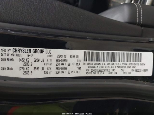 2014 DODGE DURANGO 1C4RDJEG6EC563311 Photo 8