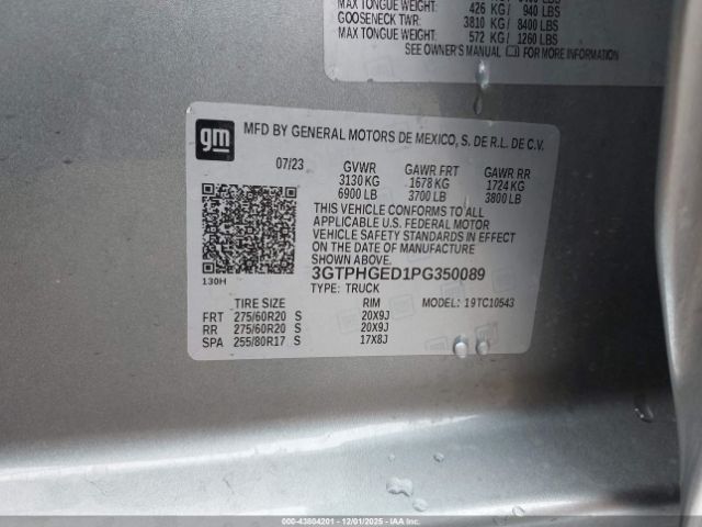 2023 GMC SIERRA 1500 3GTPHGED1PG350089 Photo 8