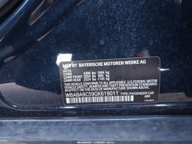 2016 BMW 320I WBA8A9C59GK619011 Photo 8