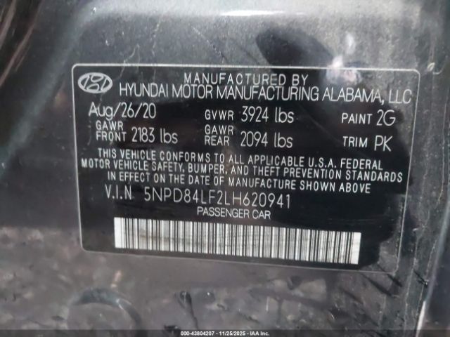 2020 HYUNDAI ELANTRA 5NPD84LF2LH620941 Photo 8