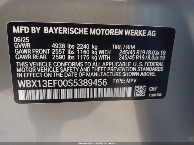 WBX13EF00S5389456 BMW X1 M35i