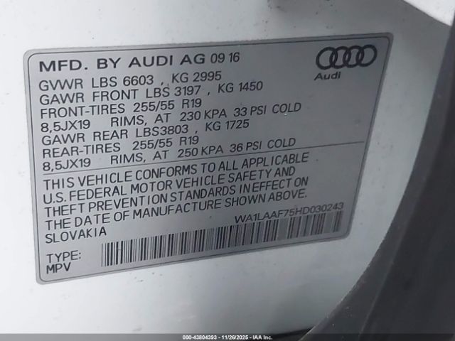 2017 AUDI Q7 WA1LAAF75HD030243 Photo 8