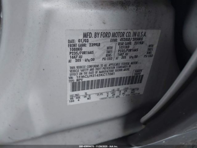 2003 FORD ESCAPE 1FMCU93143KC17081 Photo 8