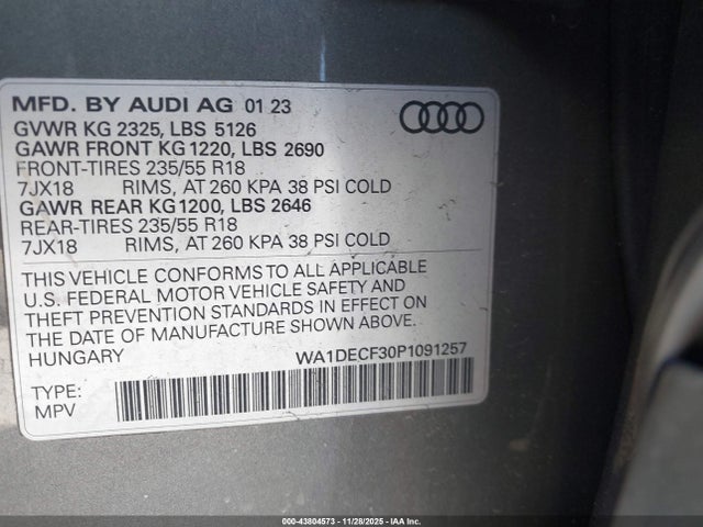 2023 AUDI Q3 WA1DECF30P1091257 Photo 8
