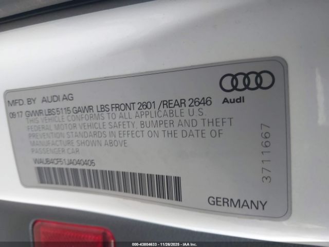2018 AUDI S5 WAUB4CF51JA040405 Photo 8