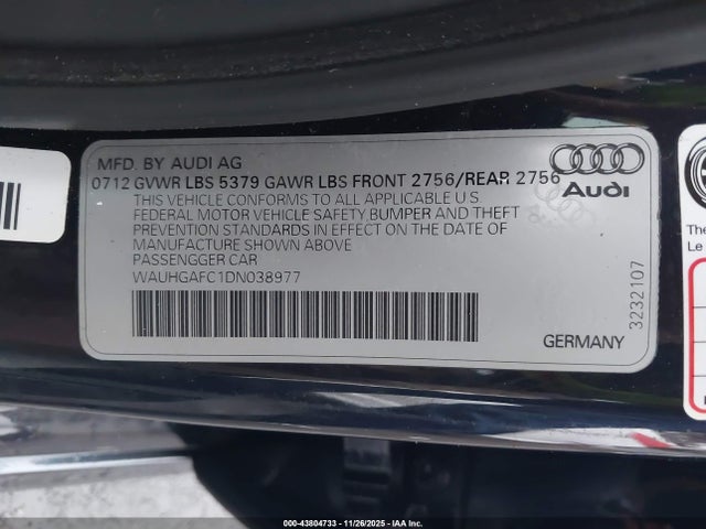 2013 AUDI A6 WAUHGAFC1DN038977 Photo 8