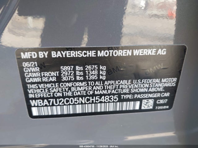 2022 BMW 750 WBA7U2C05NCH54835 Photo 8