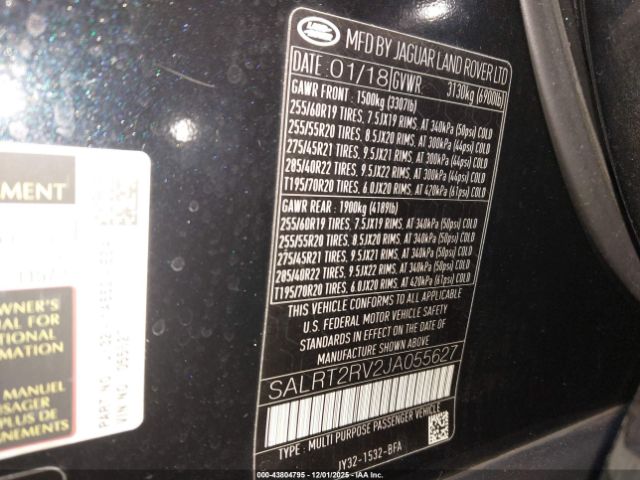 2018 LAND ROVER DISCOVERY SALRT2RV2JA055627 Photo 8