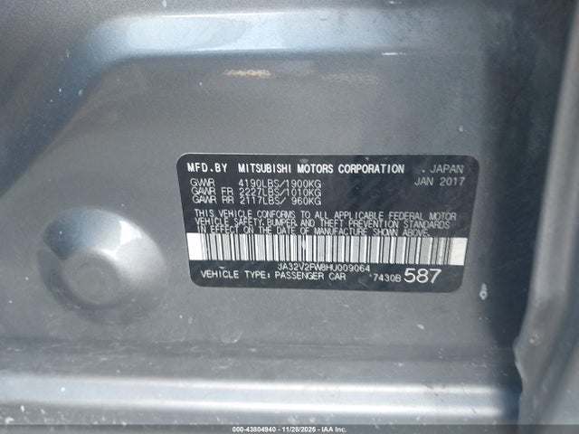 2017 MITSUBISHI LANCER JA32V2FW8HU009064 Photo 8