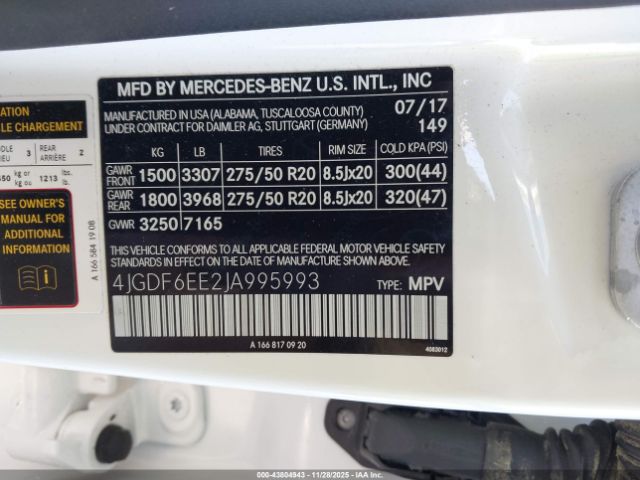 2018 MERCEDES-BENZ GLS 450 4JGDF6EE2JA995993 Photo 8