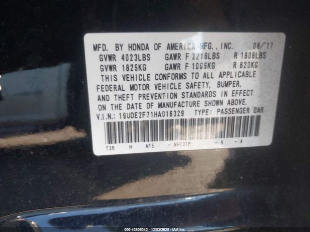 2017 ACURA ILX 19UDE2F71HA016329 Photo 8